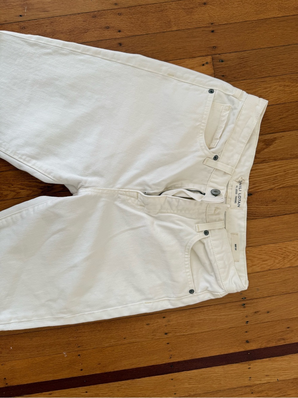 Nili Lotan White (Cream Wash) Bootcut Jeans - Picture 4 of 5